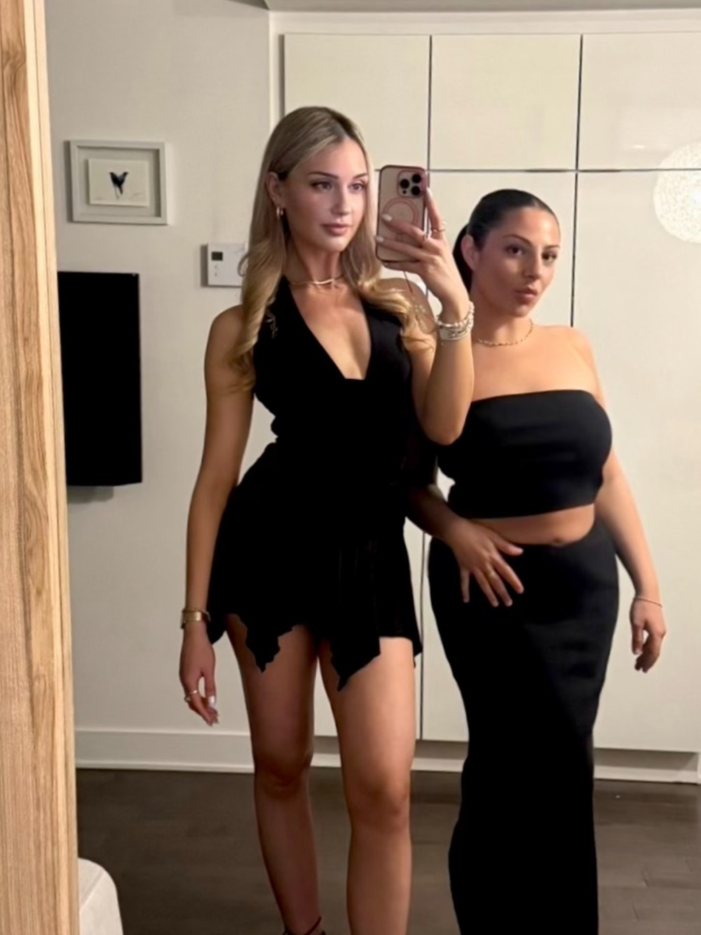 superdown Black Aryella Halter Mini Dress